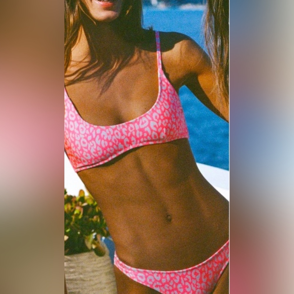 Triangl Pink Lepord Bikini Bag Included